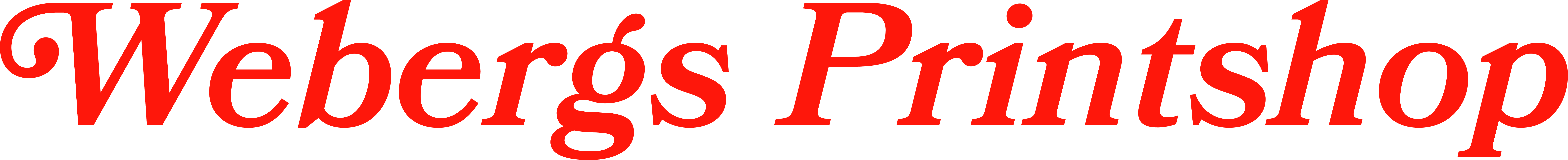 Logo, Webergs Printshop